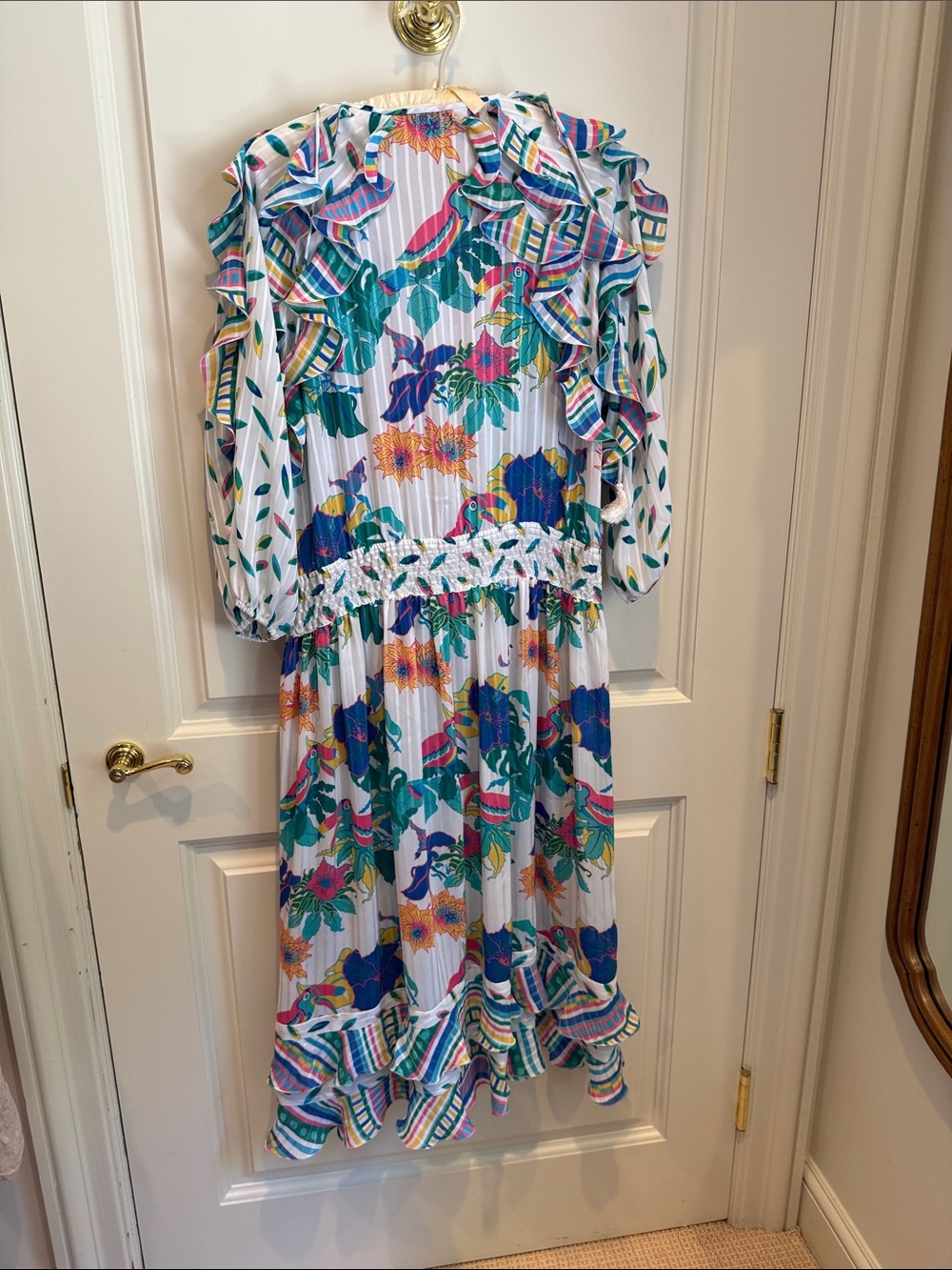 Women’s ' Floral Ruffle Dress - Multicolor - Picture 2 of 2